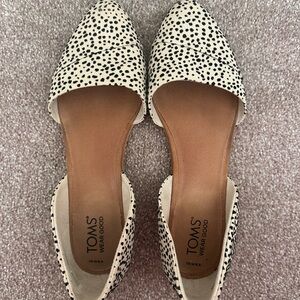 TOMS Jutti d’Orsay Flats Speckled / Cheetah Print Women’s Size 8.5